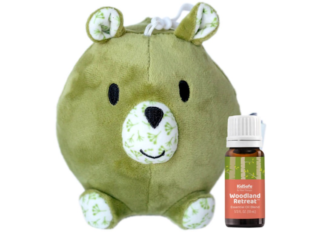Kids backpack clip with aroma therapy in birch bear