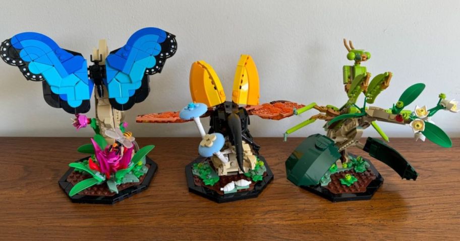 Fully Completed LEGO Insect Collection Models