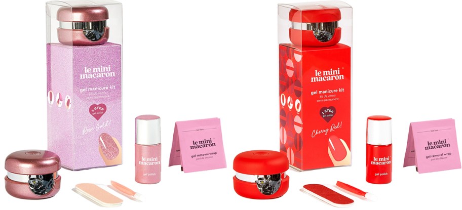 pink and red mini gel manicure kits