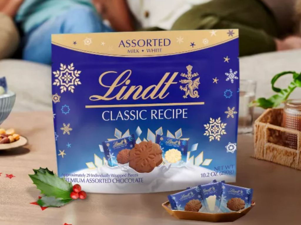 blue box of christmas chocolates