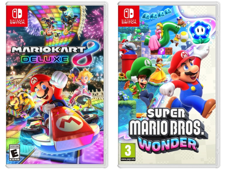 Mariokart Deluxe 8 & Super Mario Bros Wonder for Nintendo Switch