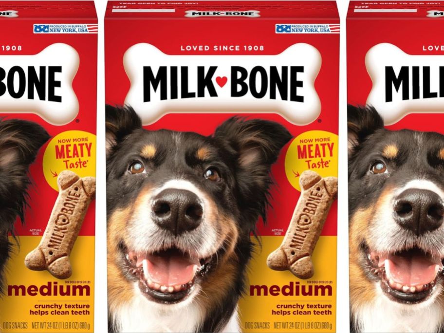 3 Milk-Bone Dog Biscuits Boxes