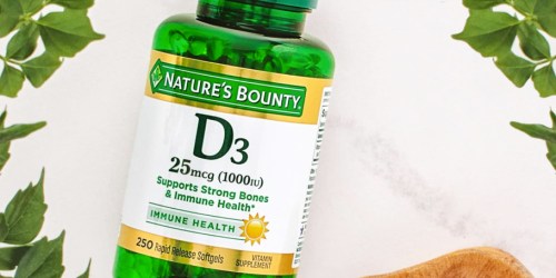 Nature’s Bounty Vitamin D3 250-Count Bottle Just $3 Shipped on Amazon (Regularly $14)