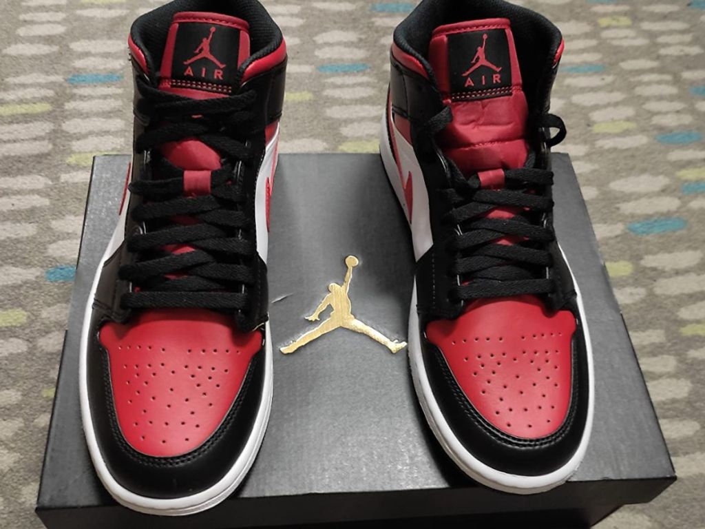 A Pair of Nike Jordans on a shoebox