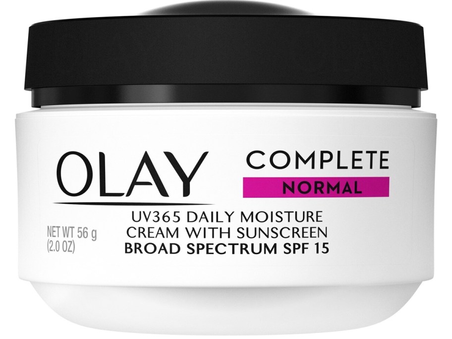 white jar of Olay Complete Cream Moisturizer