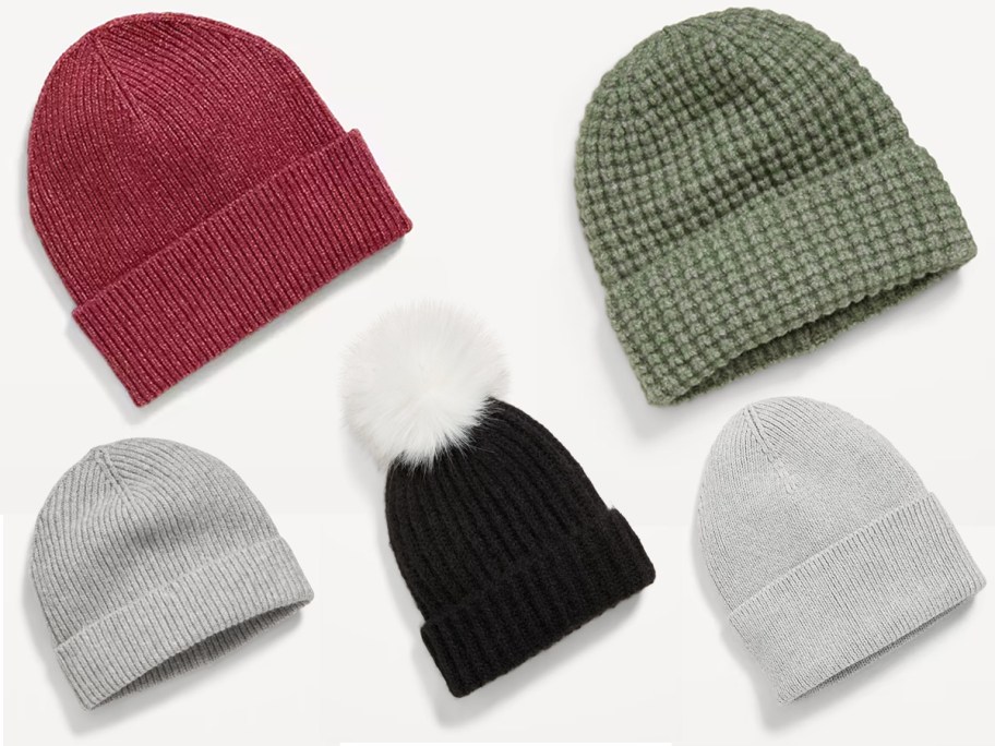 Old Navy Women's Beanies, Men's Beanies, Beanies for Toddler, Girls Ribbed Pom-Pom Beanies, Boys Skate Beanies 2