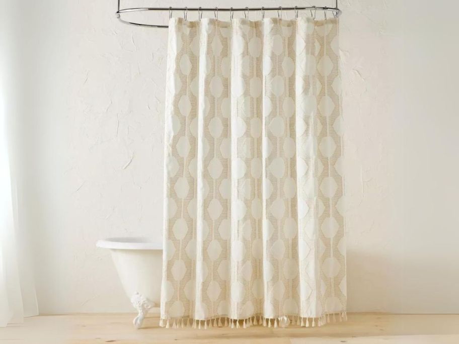 Opalhouse designed w/ Jungalow In The Name of Love Clipped Shower Curtain on shower