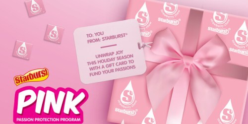 100 Win $312 Gift Cards in Starburst Holiday Sweepstakes