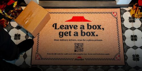 Win FREE Pizza Hut Door Mat & Gift Your Delivery Driver Free Pizza This Holiday Season