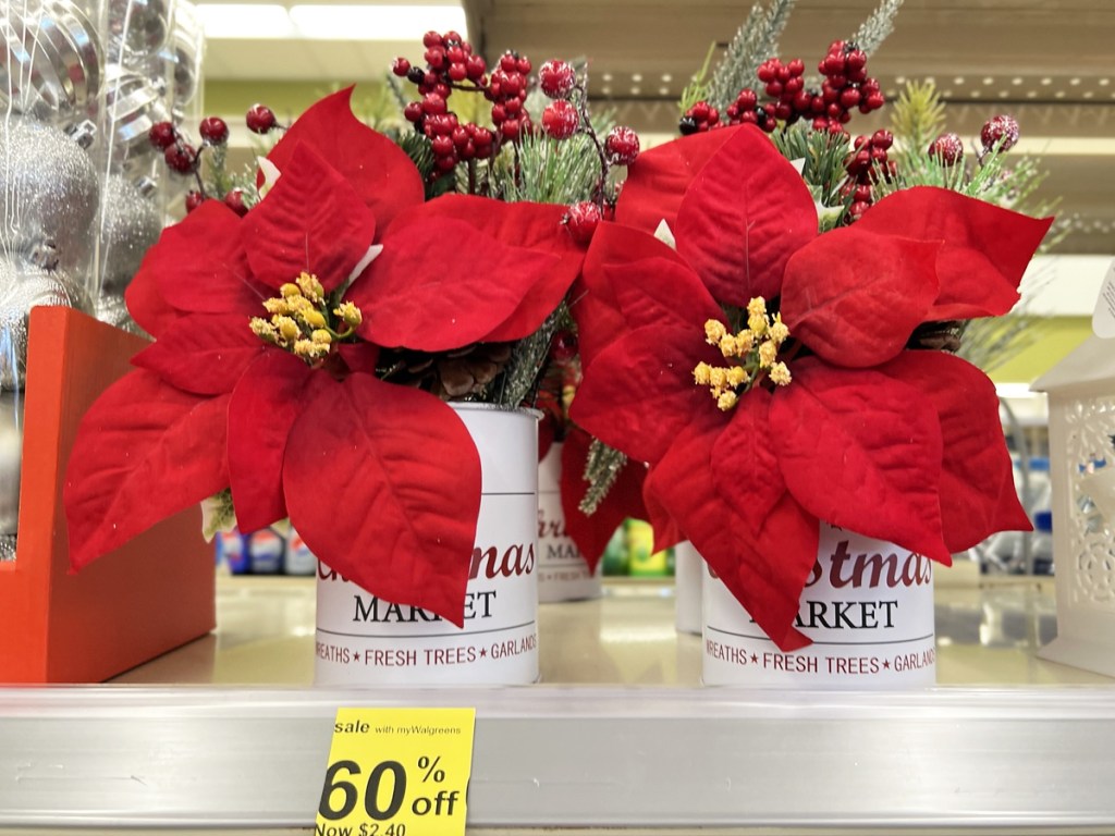 Poinsettia Greenery on clearance at walgreens