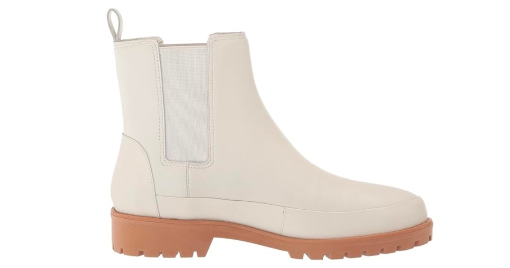 Stock photo of cream colored Chelsea boot from oprah’s favorite things 2023