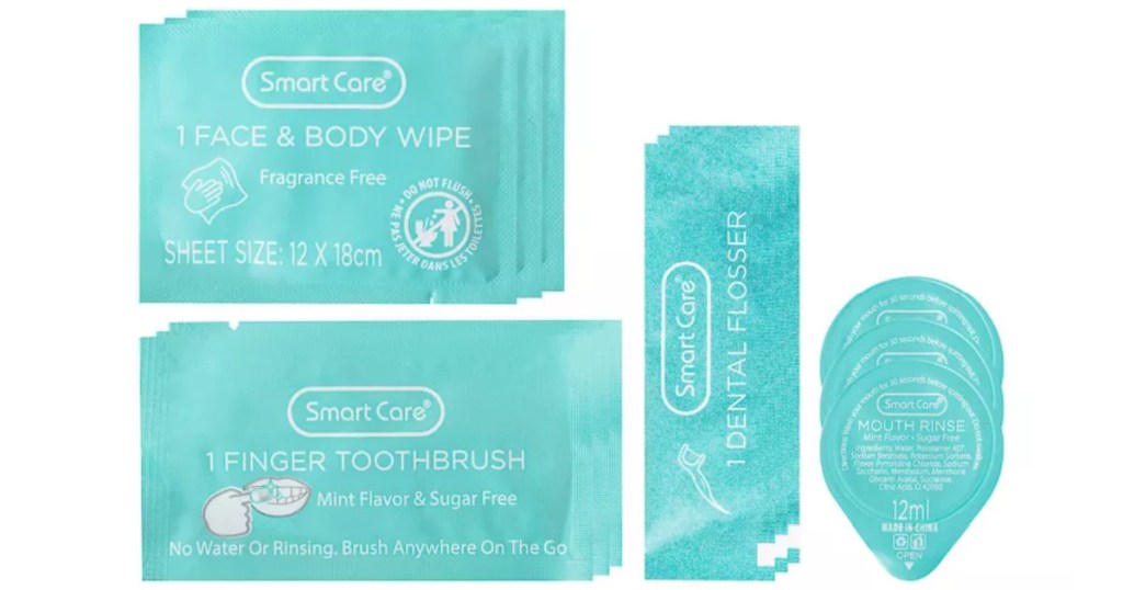 teal oral care wipes