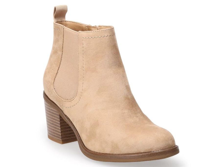 A tan Sonoma Goods For Life Kelzey Women's Chelsea Ankle Boot