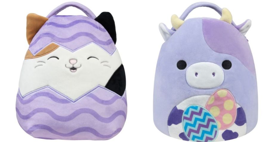 2 purple Squishmallows Easter plushes