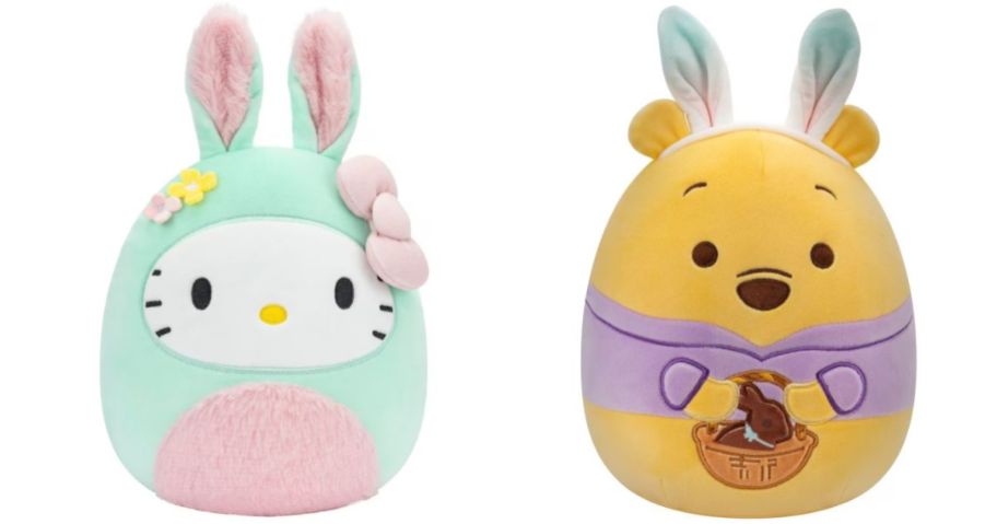 2 squishmallows Easter plushes