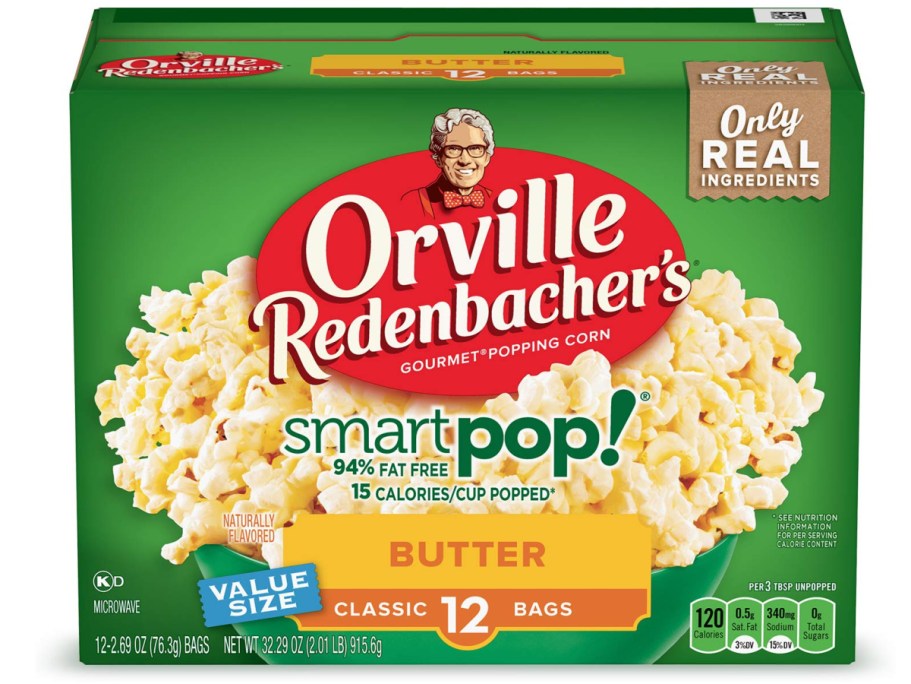 Orville Redenbacher’s SmartPop Butter Microwave Popcorn 12-Count Just $4.73 Shipped on Amazon