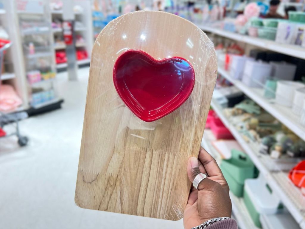 A valentine's day 2-piece serving board set from Bullseye's Playground at Target