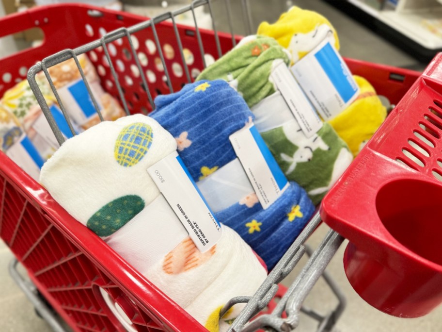 easter print throw blankets in red target shopping cart