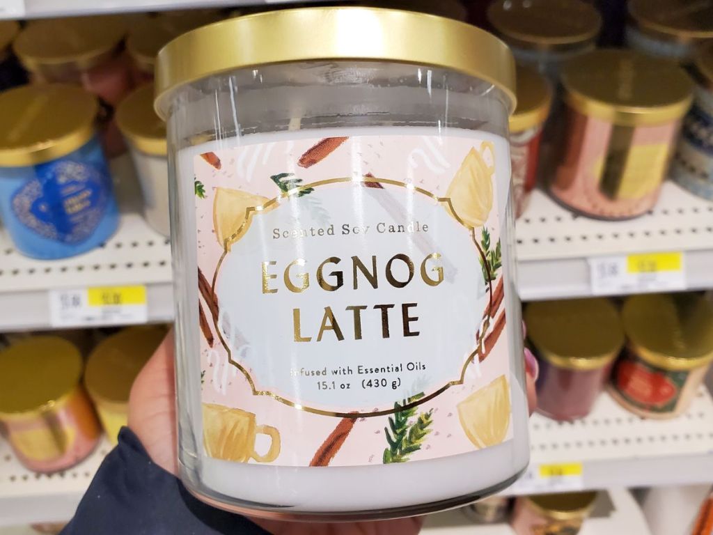Target Scented Candle Eggnog Latte