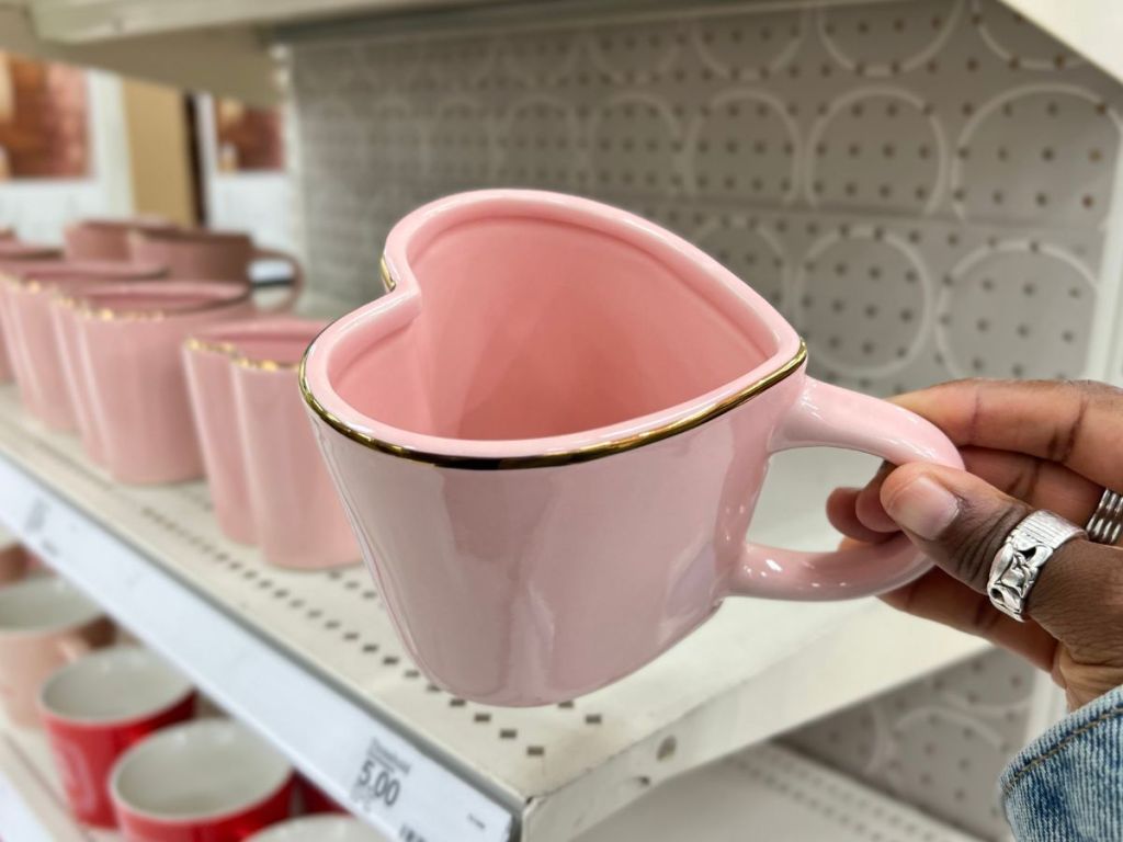 Threshold Valentine's Day Figural Heart Shaped Mug Pink