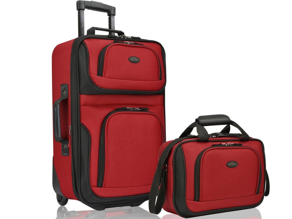 U.S. Traveler Rio Rugged Fabric Expandable Carry-On Luggage 2 Piece Set