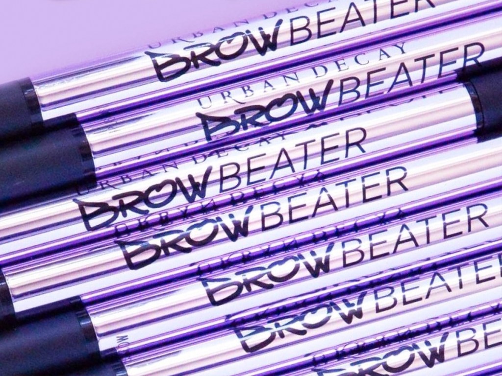 multiple purple and black Urban Decay Brow Beater Waterproof Brow Pencils