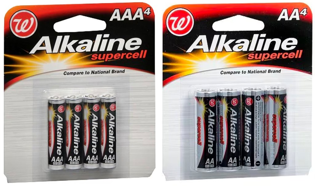 Walgreens Alkaline Supercell AA & AAA Batteries