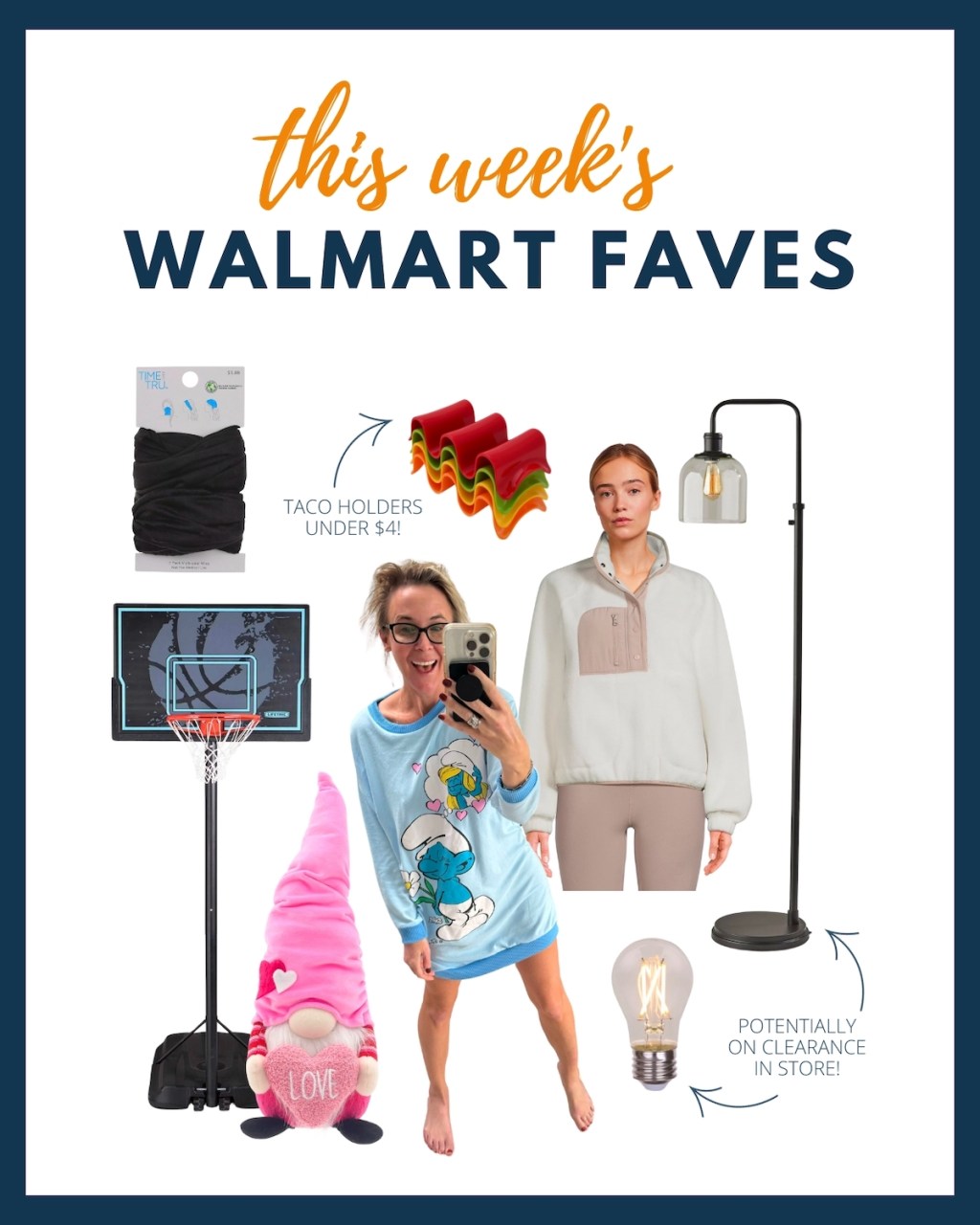 this weeks walmart faves with various stock photos of random items