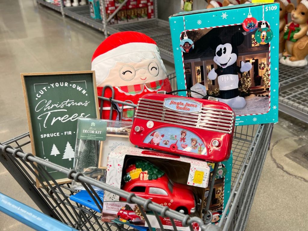 Walmart's Christmas Clearance in a cart