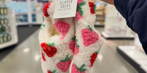NEW Target Slipper Socks Just $9 Each (We Love the Strawberries!)