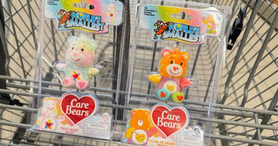 World's Smallest Care Bears in an Aldi cart 