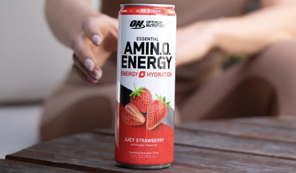 grabbing Amino Energy drink 