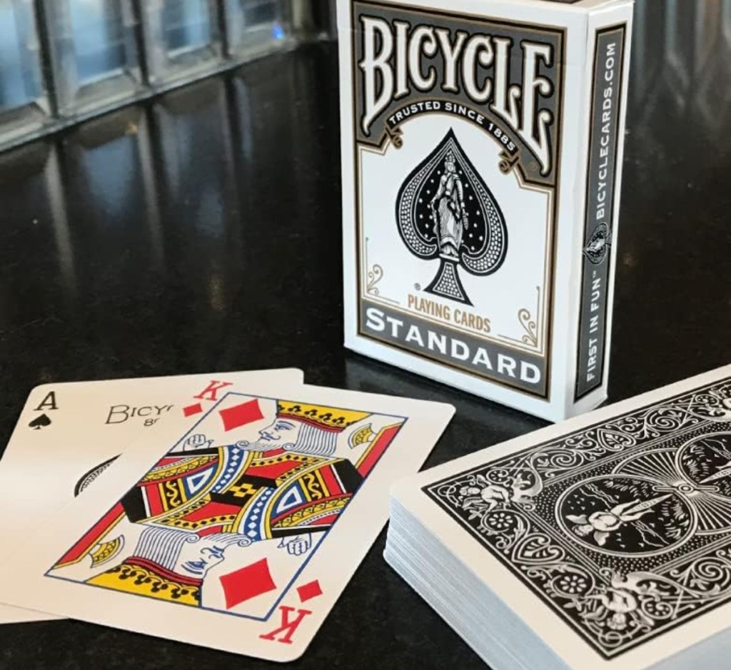 open box of Bicycle playing cards