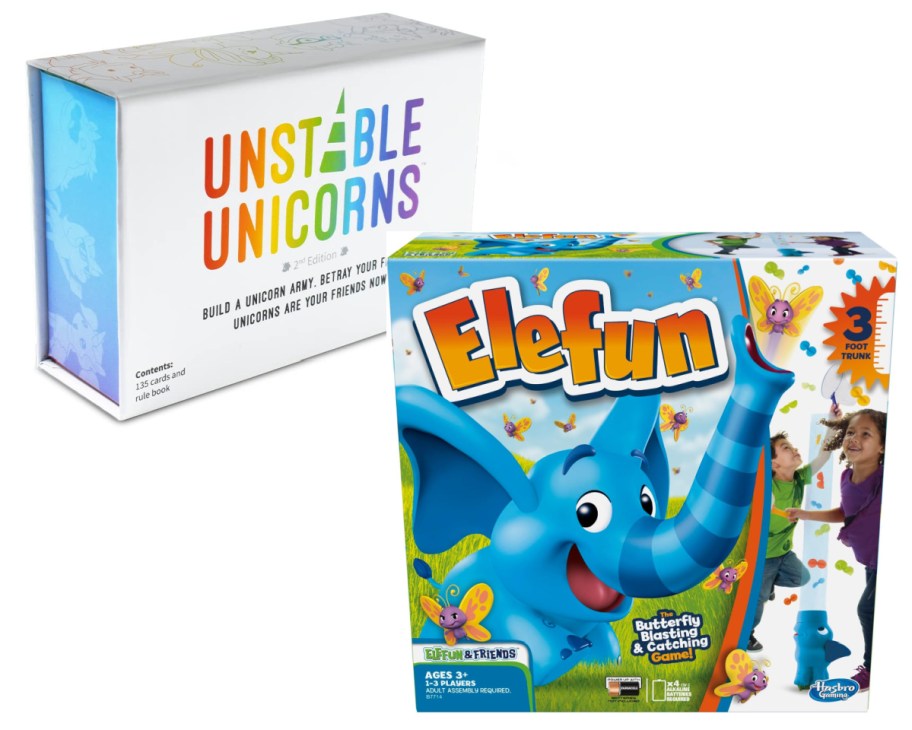 unstable unicorns and elefun board games