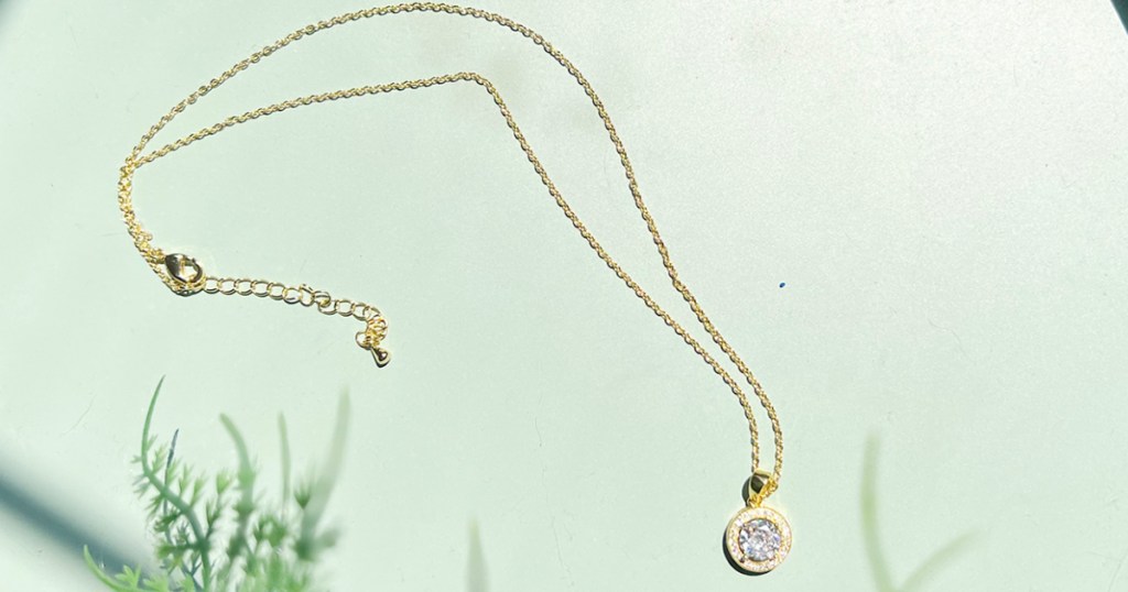 gold plated pendant necklace