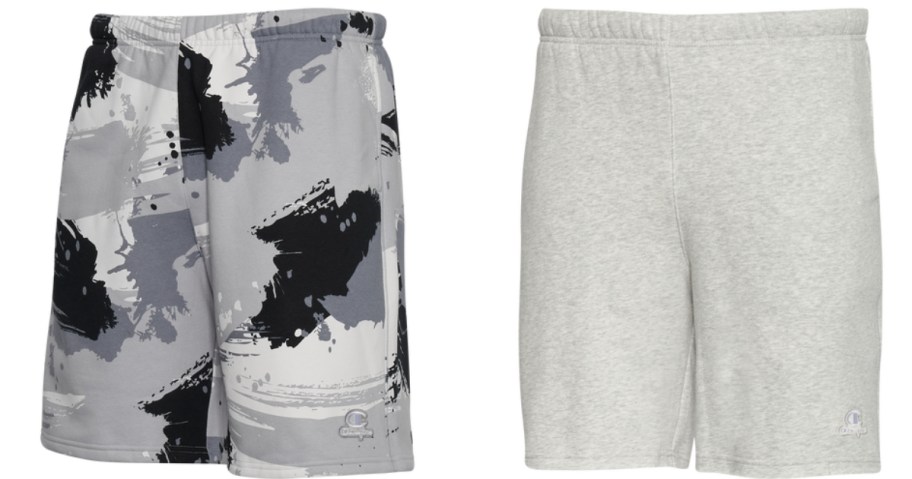 men's black white and grey shorts and light grey shorts