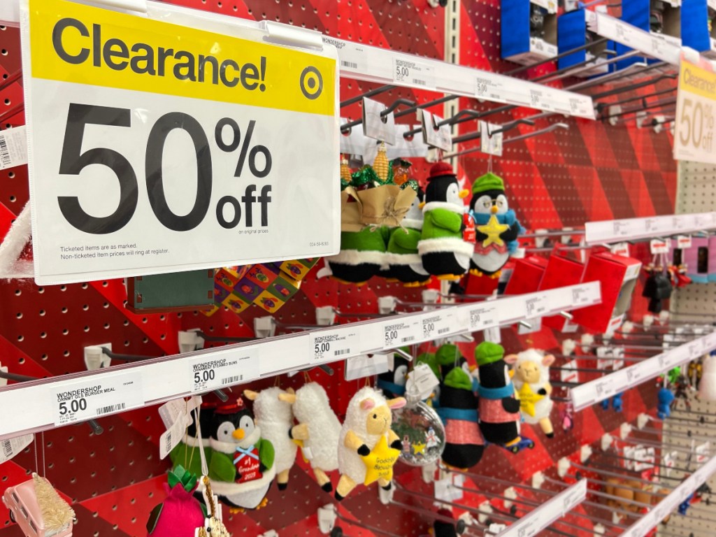 50% off ornaments at Target