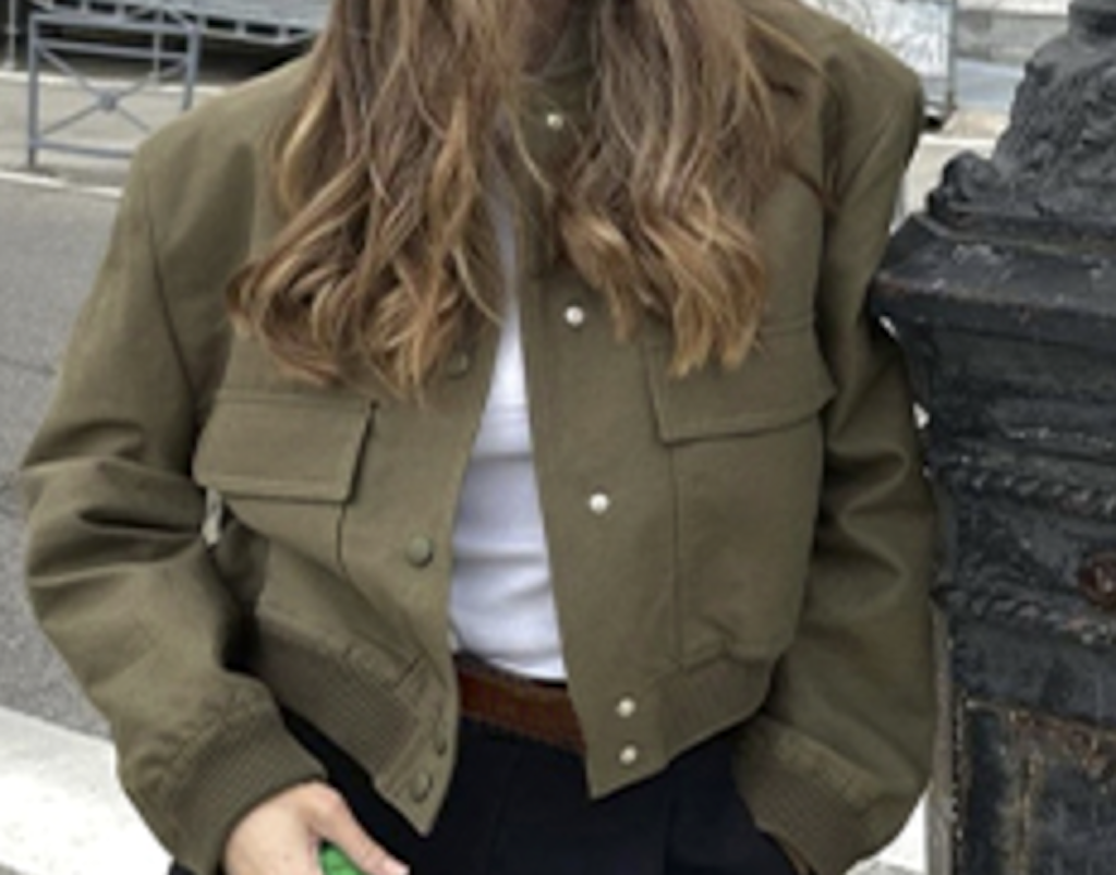 woman wearing Bomber Jacket 