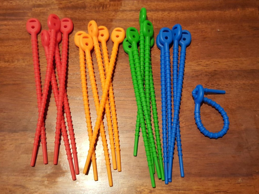 colorful silicone cable ties