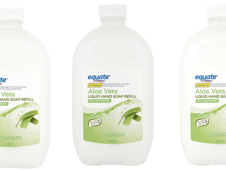 Equate Aloe Vera Liquid Hand Soap Refill, 50 fl oz stock image