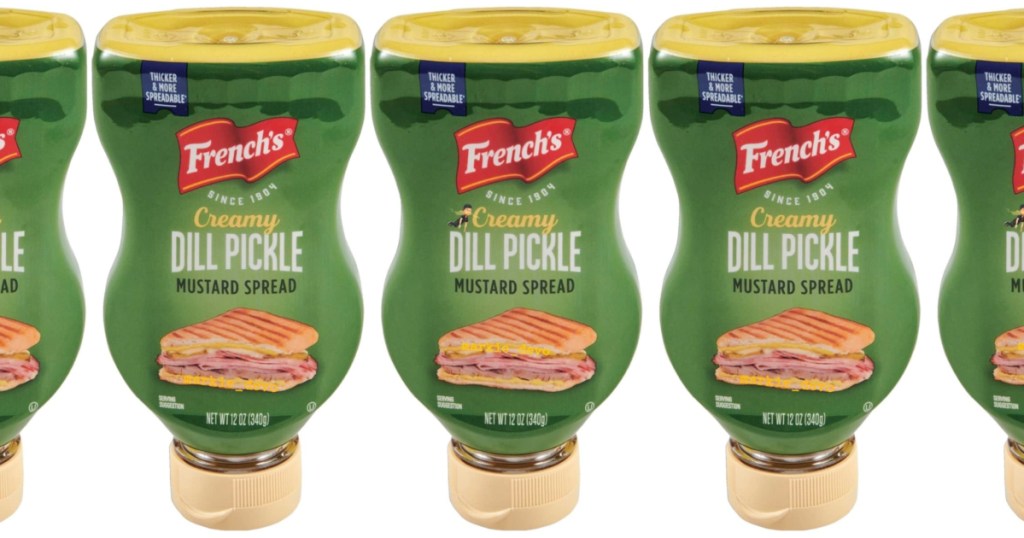 several bottles of dill pickle mustard