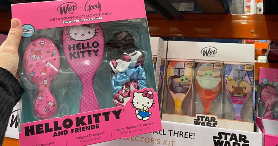 hello kitty and star wars wet brush sets at costco