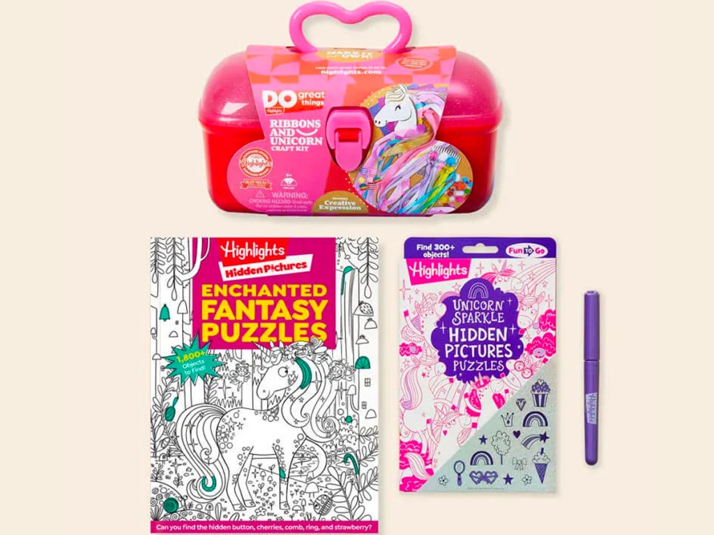 highlights unicorn bundle with kit and books