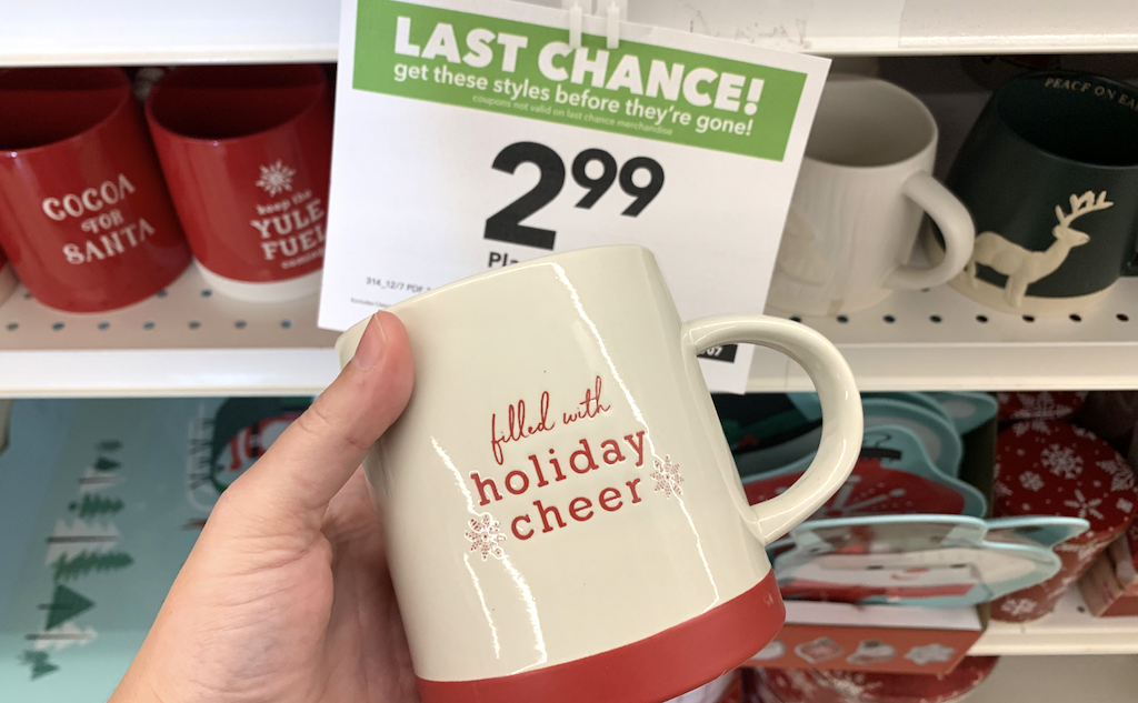 holding holiday cheer mug