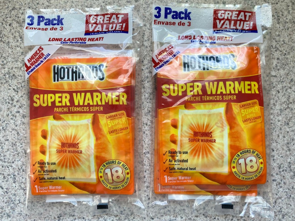 2 packages of Hot Hands super warmers