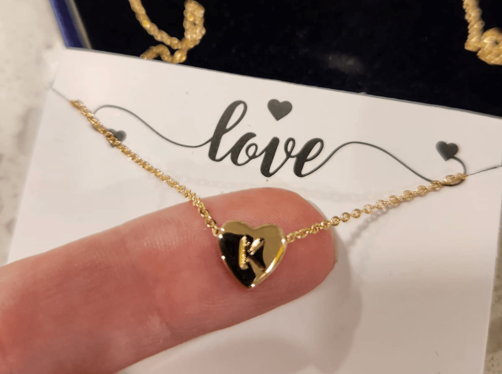 heart initial necklace jewelry piece 