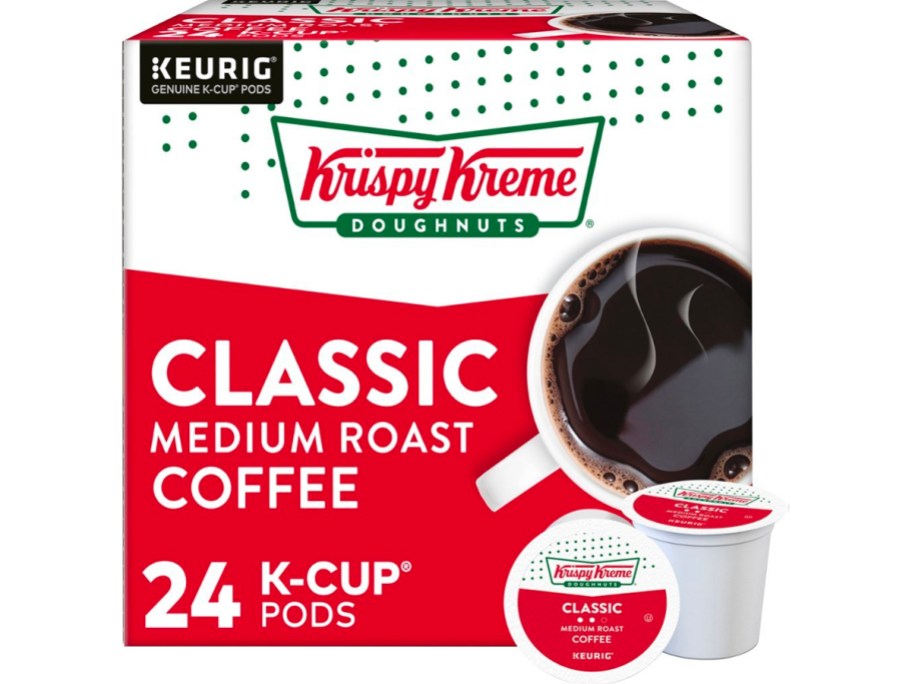 krispy kreme classic kcups box with kpods in front