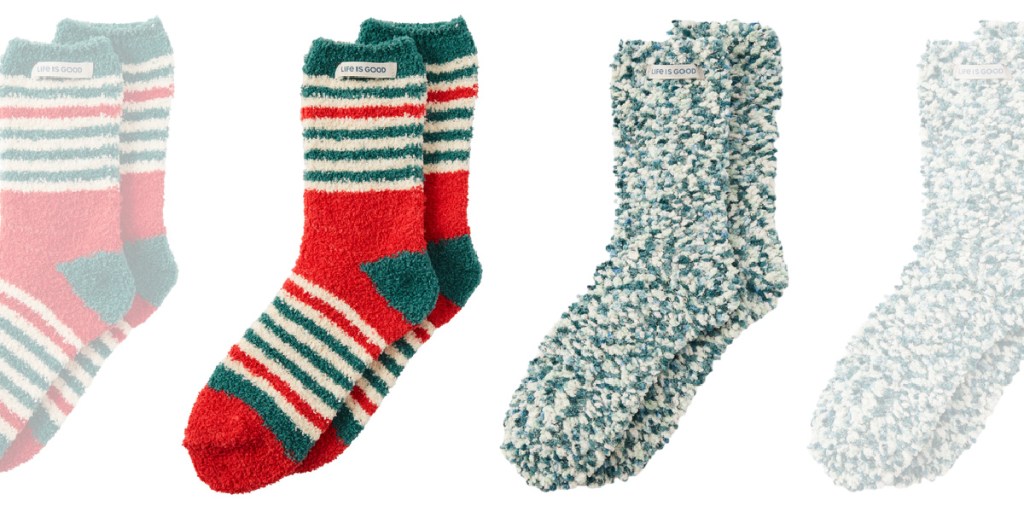 two pairs fuzzy socks