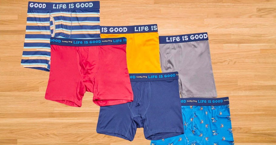 Life is Good Boxers 6-Pairs Only $20 Shipped – Just $3.33 Each!