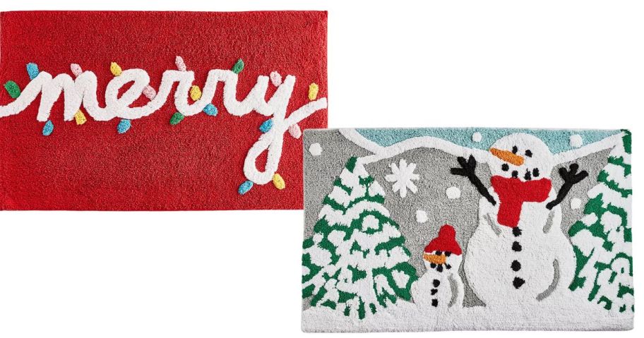 macy's christmas rug stock images